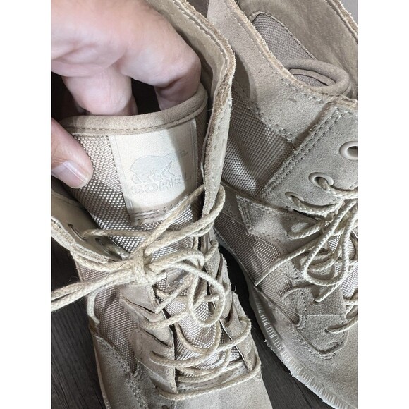 Sorel Caribou OTM Womens Boot 10 Ancient Fossil Chalk Waterproof Lace-Up Boots - Picture 14 of 15